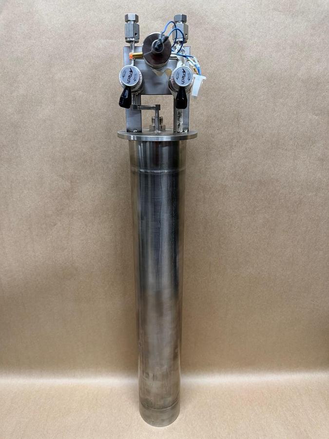 Used APTech AP3550HM Pneumatic Diaphragm Valve, (2) AP3625 Diaphragm, C276 1Gal Tank