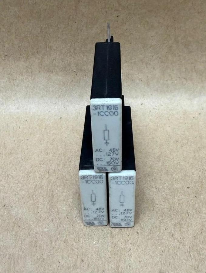 Used Siemens 3RT1916-1CC00 Surge Suppressor - Lot of 3