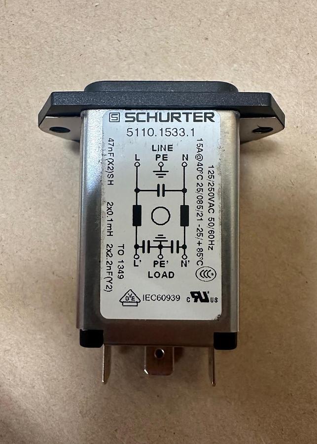 Used Schurter 5110.1533.1 IEC Power Entry Module