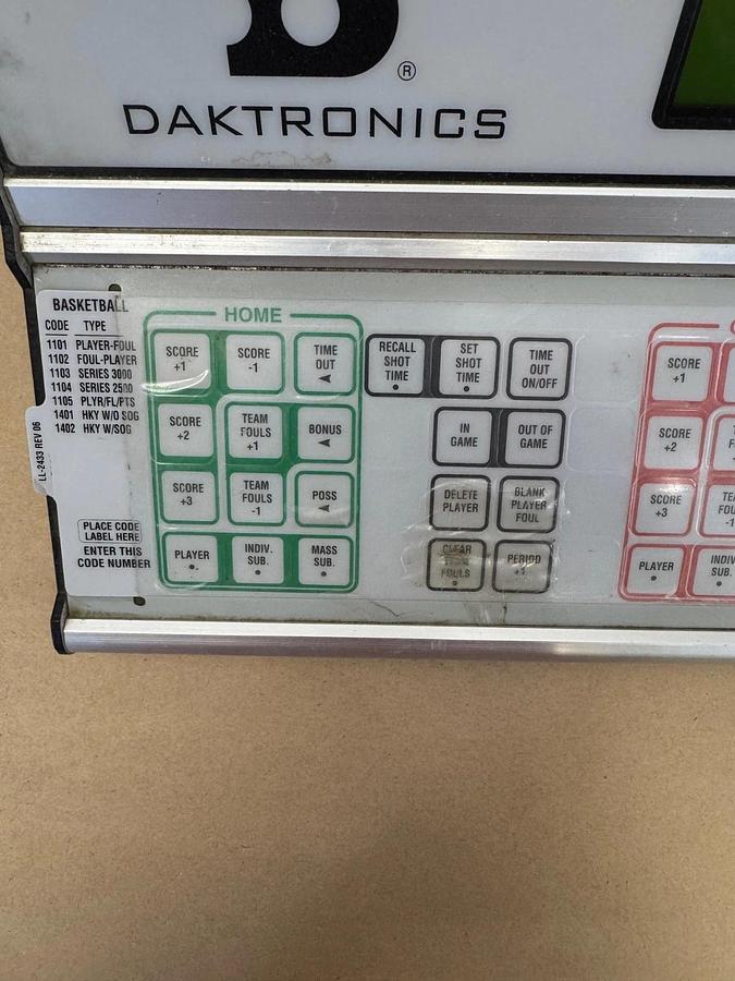Used Daktronics AllSport 5000 Series Control Console, Controller w/ Power Cable