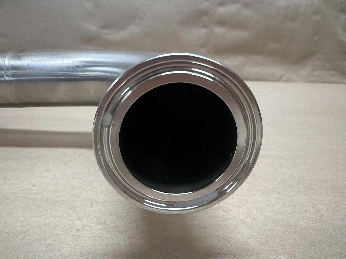 Used Gemü Series 77 Sanitary SS Diaphragm Valve Tri-Clamp Pipe Assembly