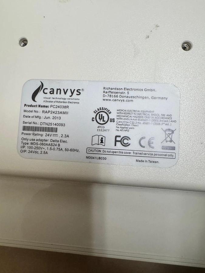 Used Canvys PC24038R 24” Touch Screen Display (No Cables or Cords Included) *TESTED*