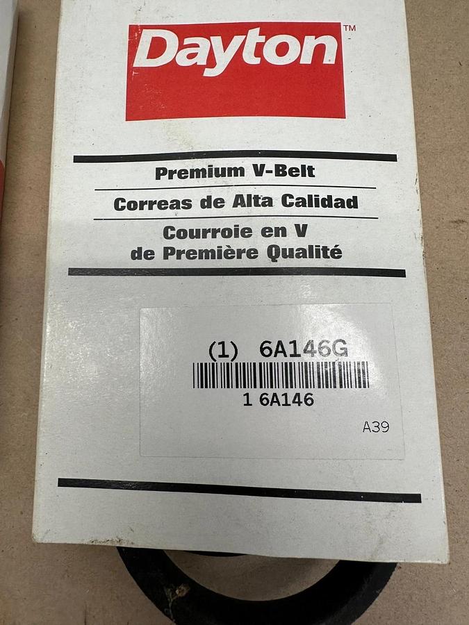 Used Dayton 6A146G V-Belt *NEW* Lot of 2