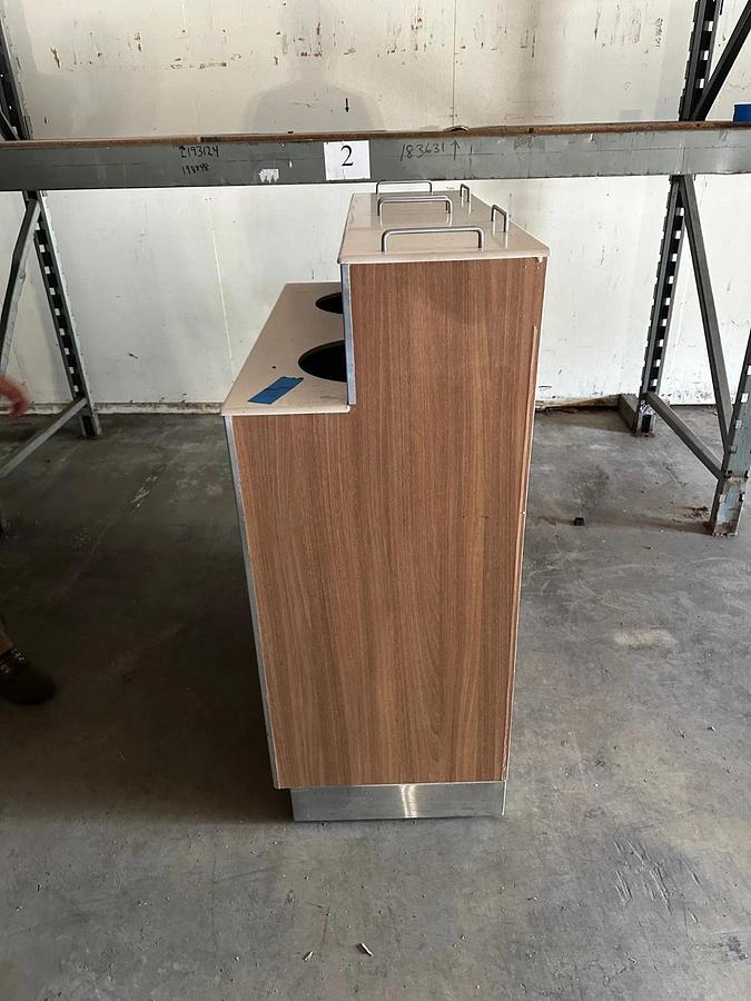 Used Custom Double Trash Rolling Cart