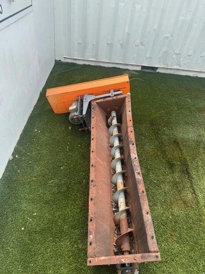 Used Industrial Screw Auger/ Conveyor 60" Long, Falk 5107 J25 7, Baldor CM35461