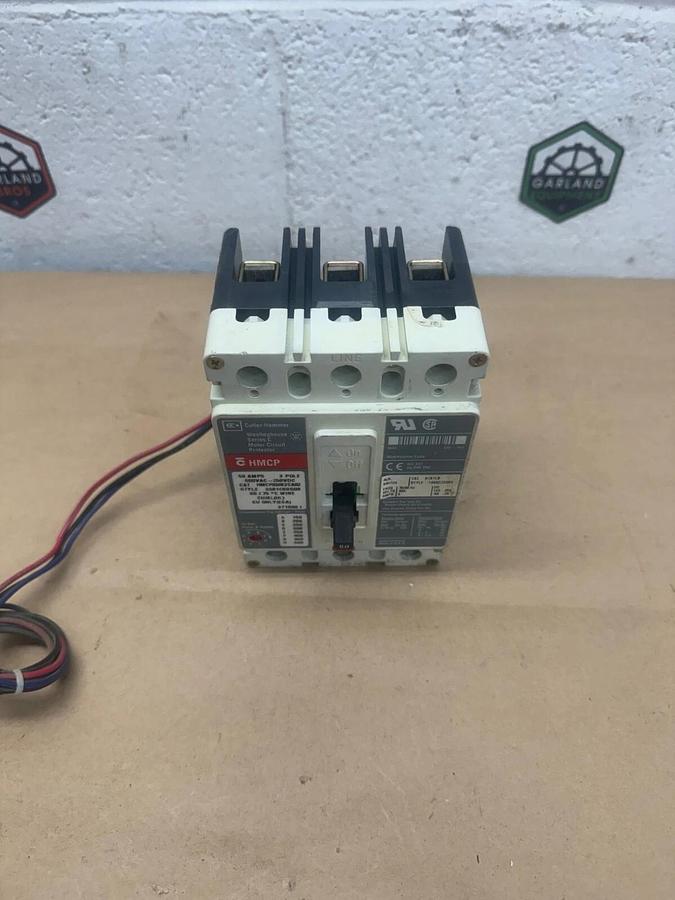 Used Cutler-Hammer HMCP050K2CA02 Industrial Circuit Breaker, 50 A, 600 V, 3 Pole