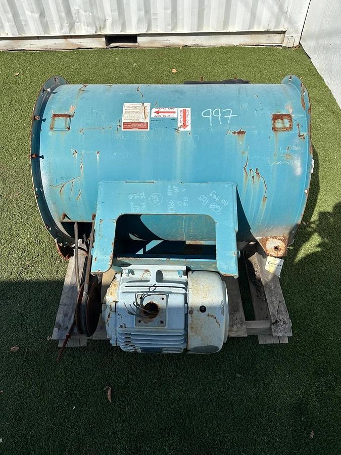 Used Twin City Fan & Blower Co. Axial Inline Blower, 15Hp @ 1765RPM, 575V