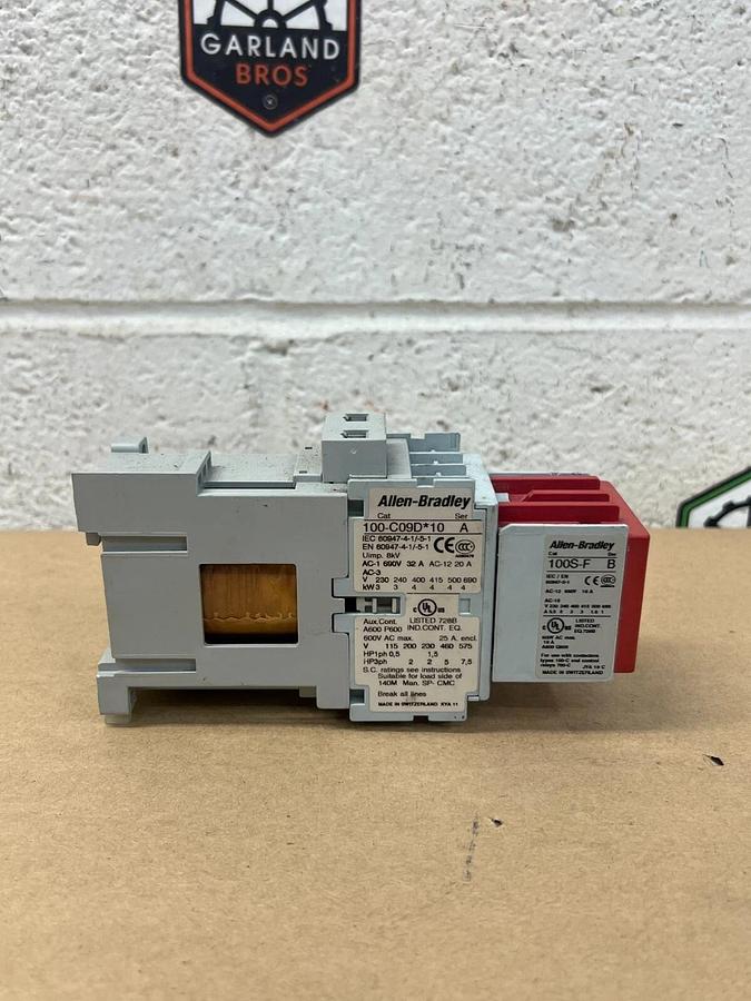 Used Allen Bradley 100-C09D*10 w/100S-F Contactor w/ Control Relay