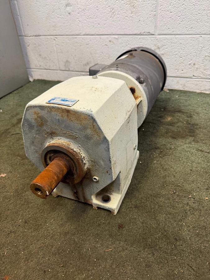 Used Boston Gear F872B-14K-B11, 14.09:1 Ratio w/ Baldor Reliance VM3710T 7.5Hp Motor