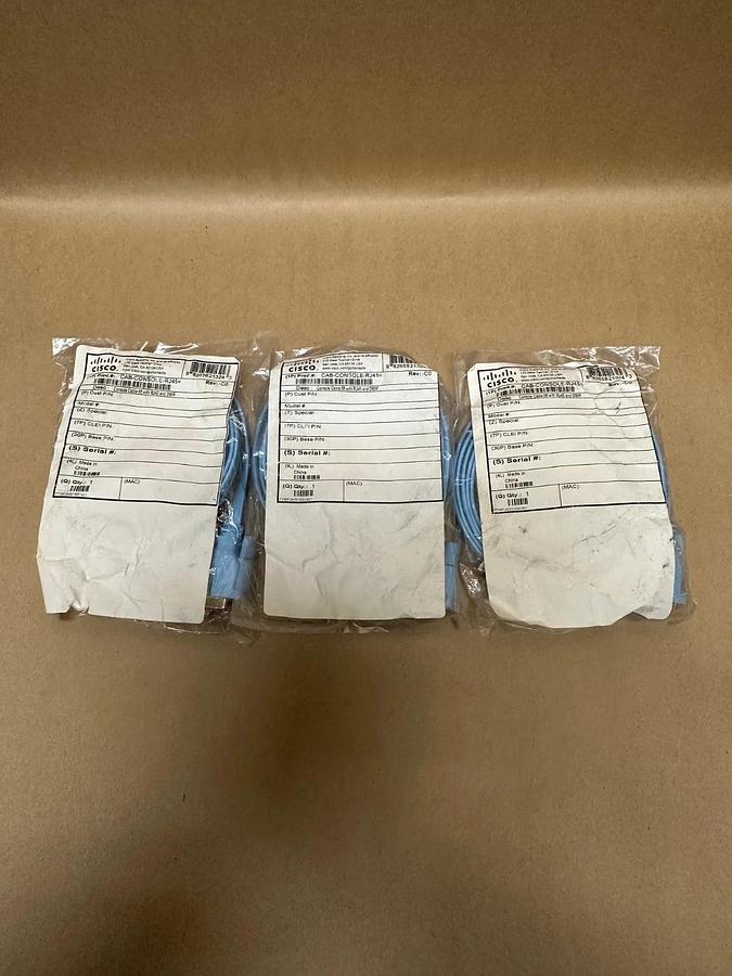 Used Cisco CISH-72-3383-01 Console Cable *NEW* Lot of 3