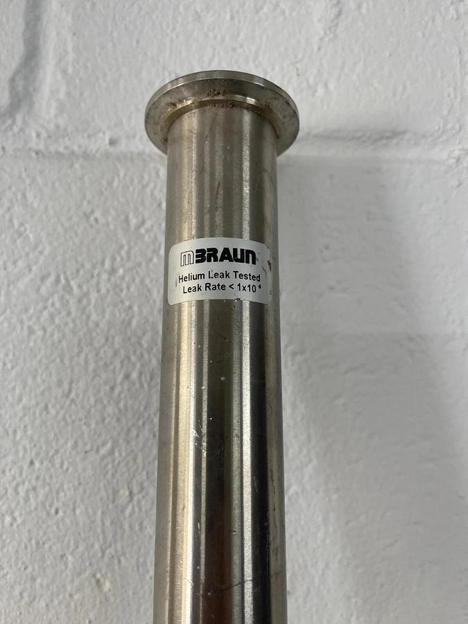 Used M Braun 304 Stainless Steel Sanitary Pipe w/ KF40 Flange, 8003781