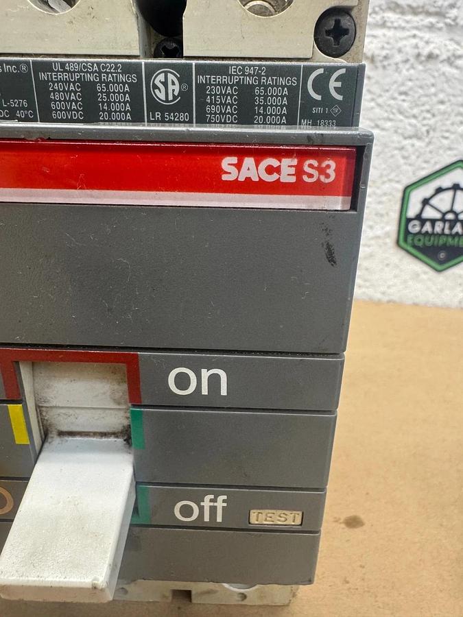 Used ABB S3N SACE3 80A Circuit Breaker