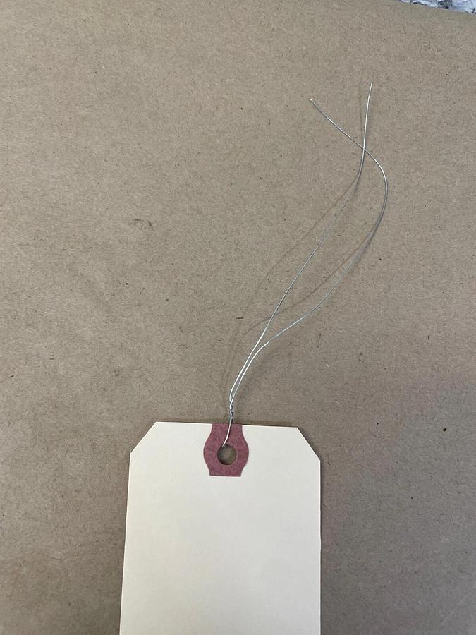 Used 4-3/4” x 2-3/8” Manila 13 Pt Pre Wired Shipping Hang Tags (1000 Pieces)