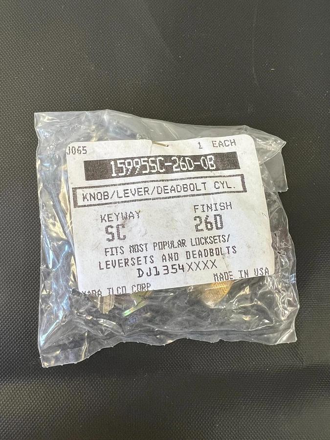 Used Kaba Ilco 15995SC-26D-OB Cylinder Lock 5-pin for Combination Knob/Deadbolt (6)