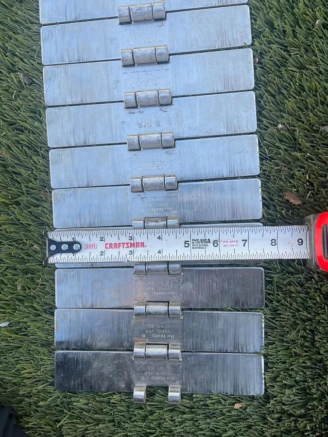 Used Rexnord SS815 BC 83 Tabletop Chain Stainless Steel L:133", W:7.5"