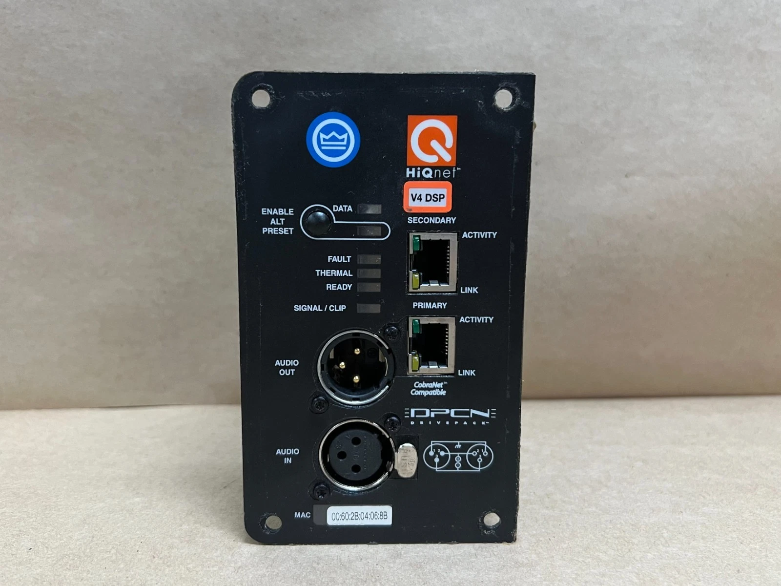 JBL Crown DPCN Drivepack Input Module, CobraNet HiQnet VT Series Card