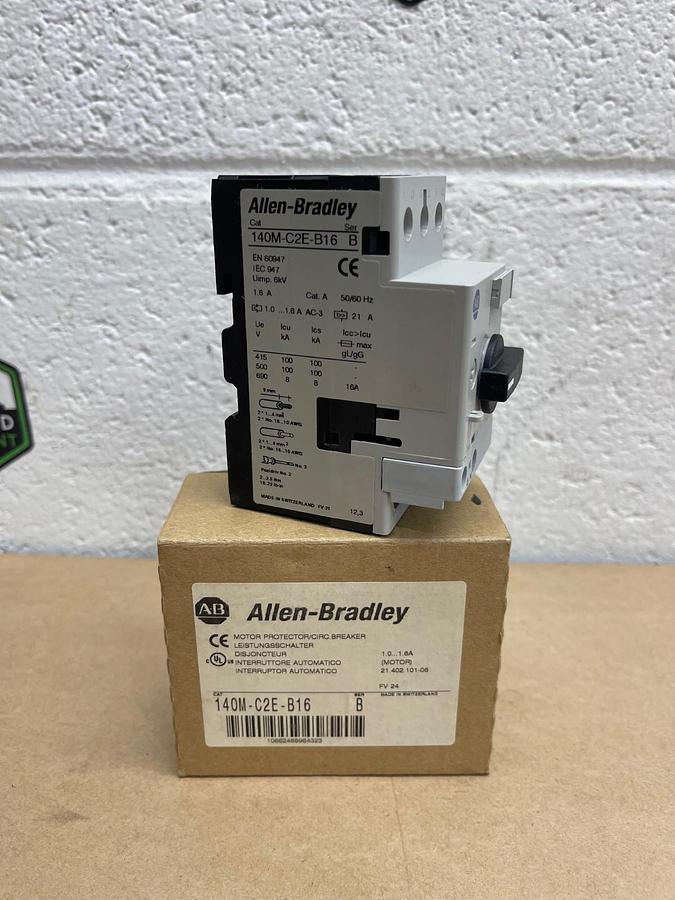 Used Allen Bradley 140M-C2E-B16 Series B Motor Protector/Circuit Breaker