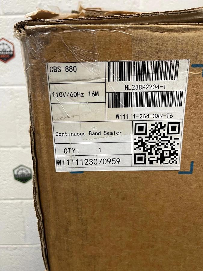 New - open box Sealer Sales CBS-880 Continuous Band Sealer, 16m/min, 110/60 (V/Hz), 0.67 KW