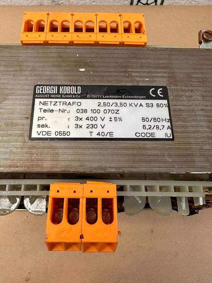 Used Georgii Kobold - 038 100 070Z - NETZTRAFO Transformer