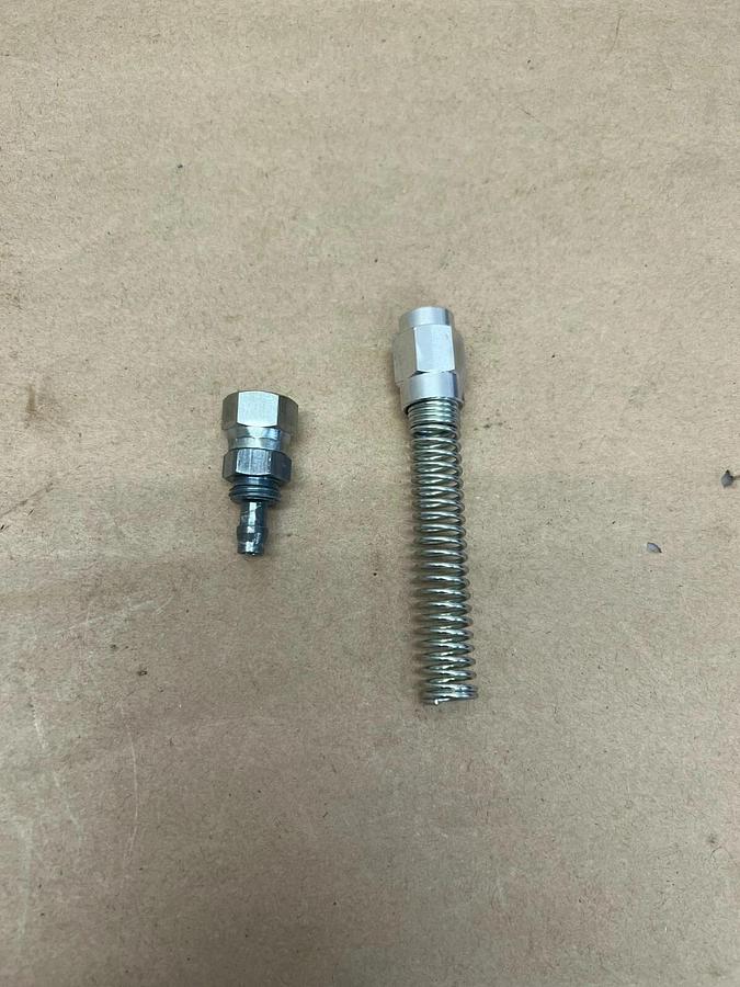 Used Binks 72-1687 1/4 SW CONN X 1/4 ID NYL Swivel Fitting w/ Spring Guard