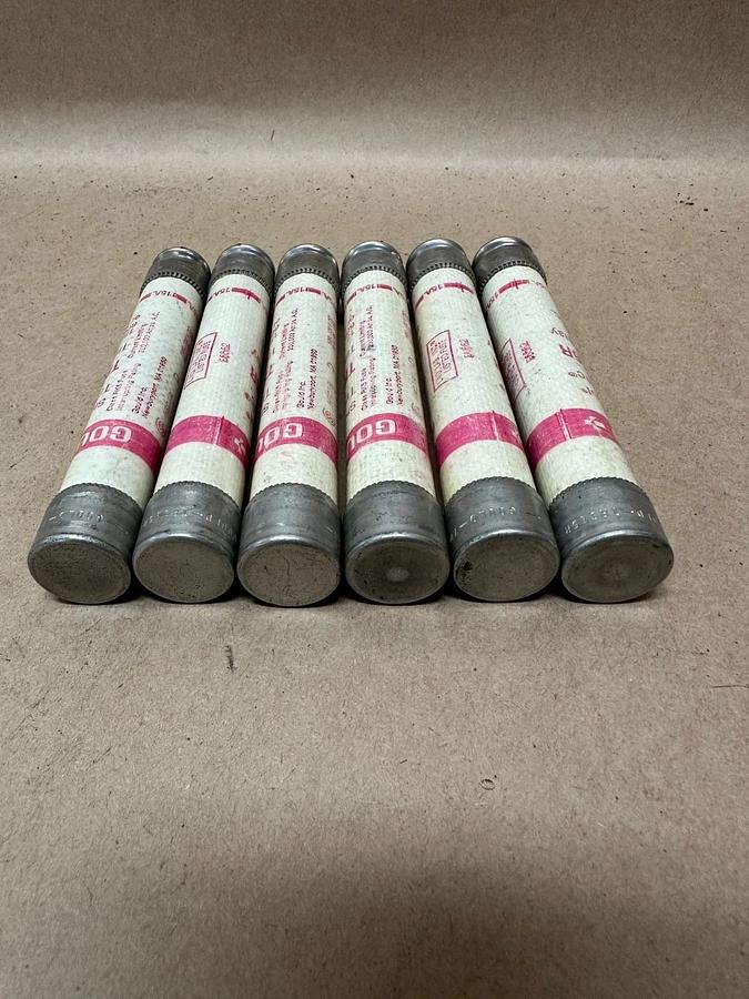 Used Gould TRS15R Time Delay 15A Fuse - Lot of 6