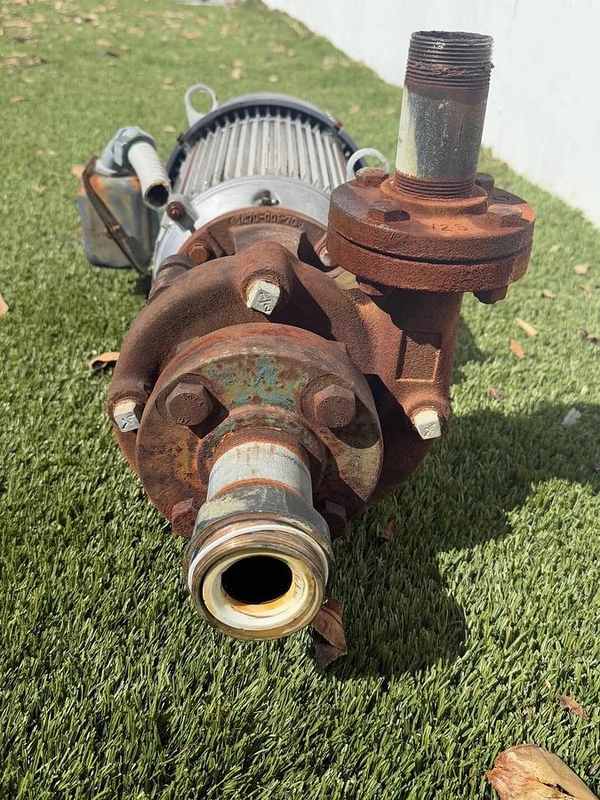 Used Dayton G40828A Industrial Motor w/ Pump 5Hp, 3495RPM, 230/460V, 3 Ph, 60Hz