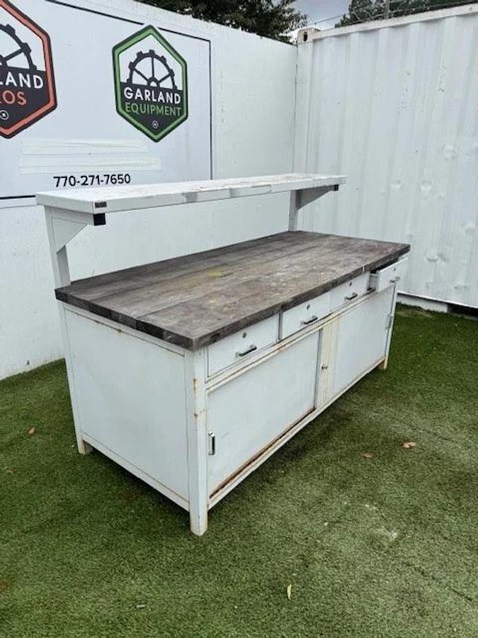 Used Imoaco 80”x36” Industrial Shop Desk, 4-Drawer (16”x20”) 36” Working Height