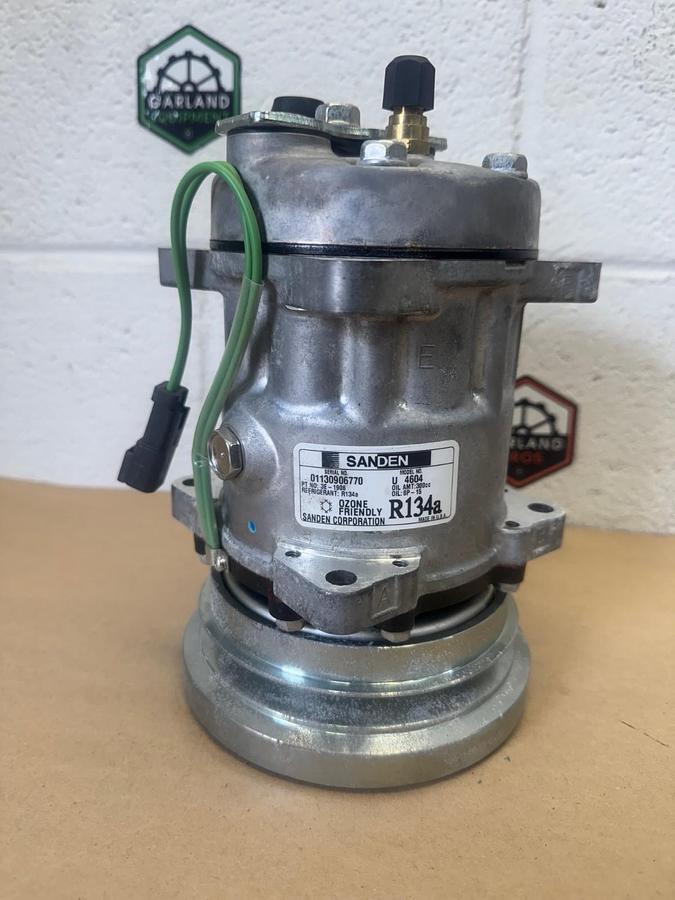 Used Sanden U 4604 Refrigeration A/C Compressor, R134a, Oil: SP-15