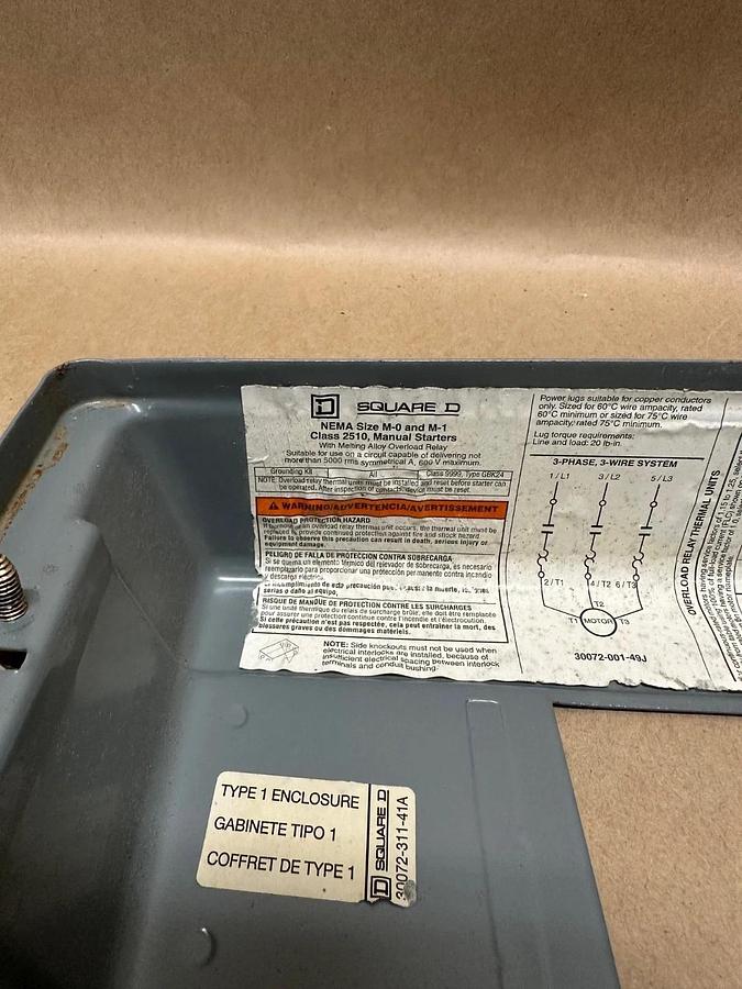 Used Square D 2510 NEMA Size M-1 Starter