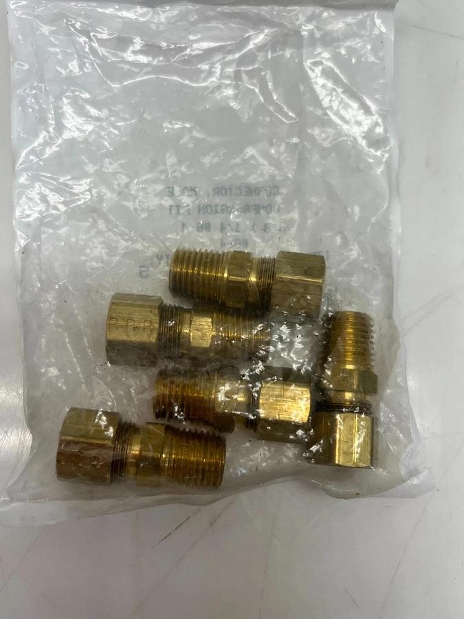 Used Parker Hannifin 11058-A Male Connector Compression Fitting 3/8 x 1/4 (5 pack)