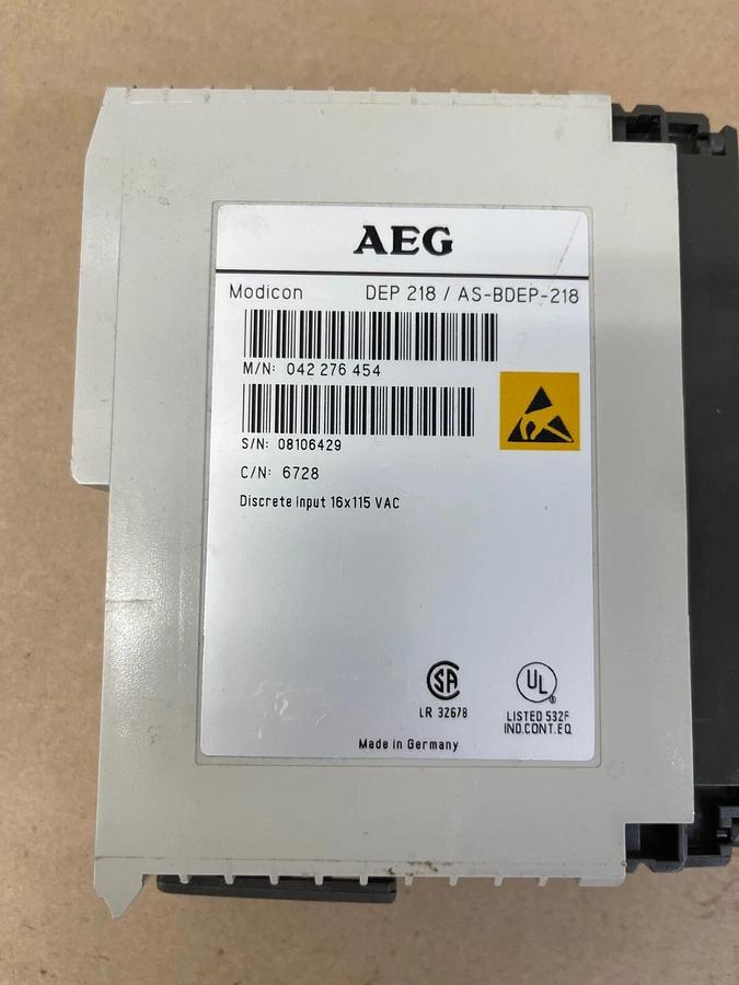 Used AEG AS-BDEP-218 Modicon, Discrete Input 16x115 VAC