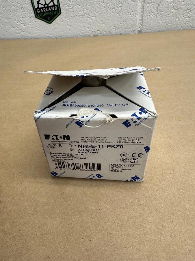 Eaton NHI-E-11-PKZ0 Standard Auxiliary Contact - Qty 5 *NEW*