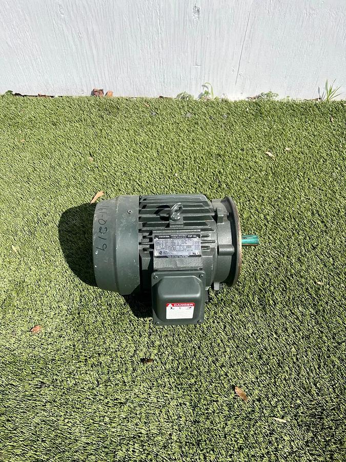 Used Toshiba B0034FLT2AYH 3-Ph Induction Motor EQP III, 230/460V, 60Hz, 4 pole, 3HP