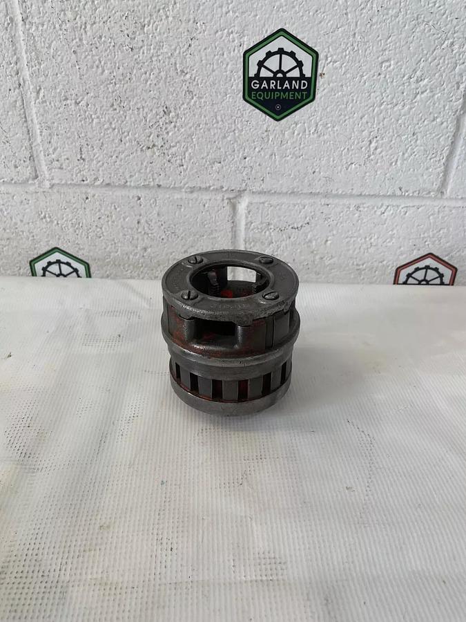 Used Ridgid Exposed Rachet Threader Set 17 Pieces, Ratchet Threader & Strap Wrench