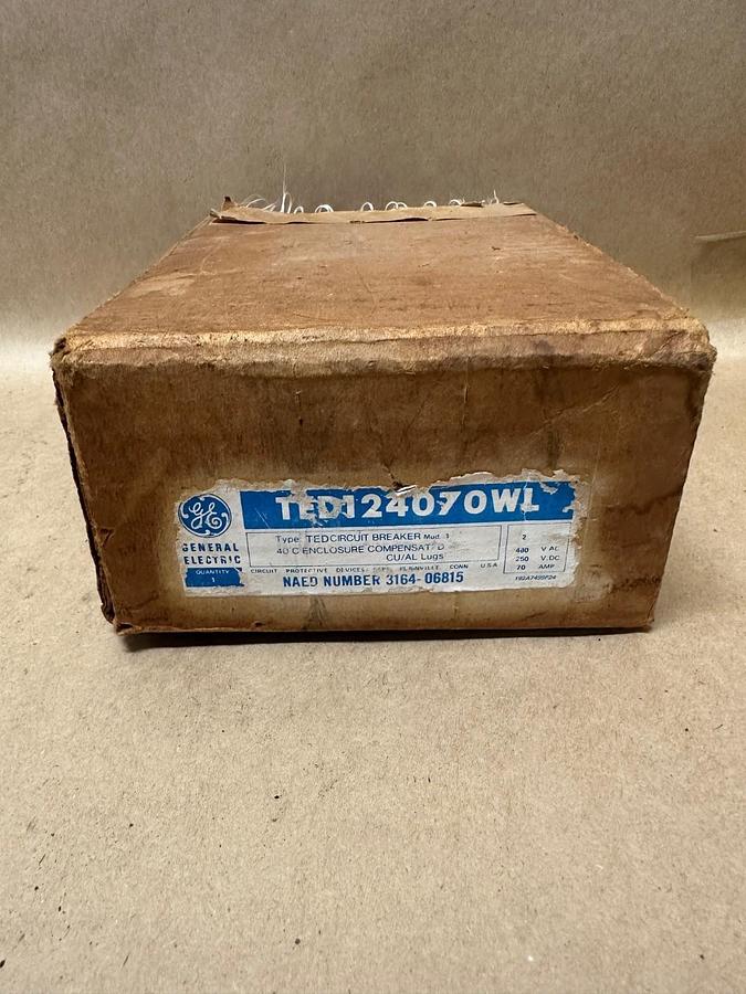 Used General Electric TED124070WL Circuit Breaker 70A *NEW*