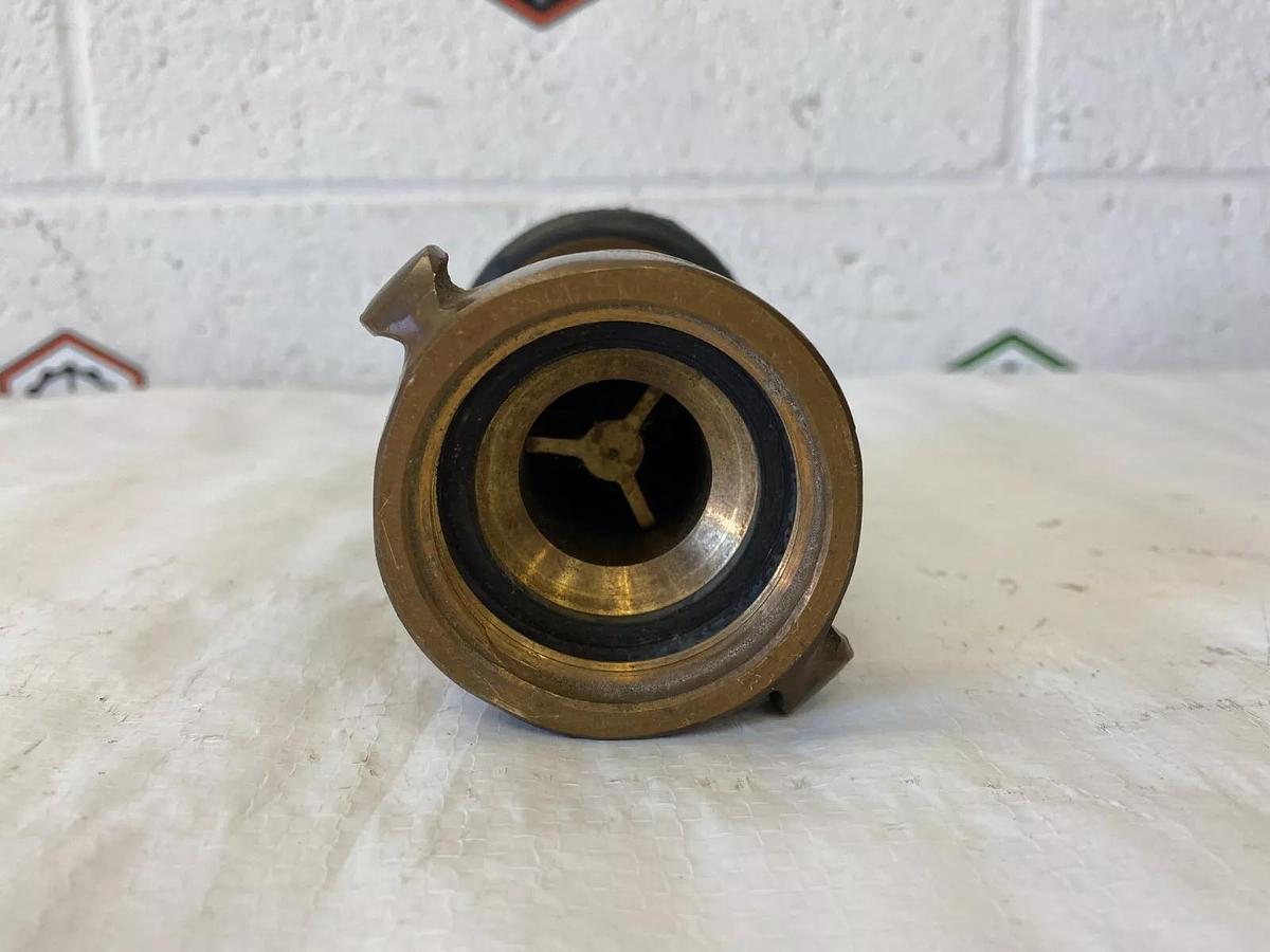 Used Elkhart L-205-B Brass Rubber Nose Portable Spray Fire Hose Nozzle