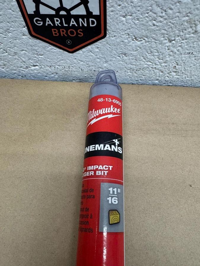 Used Milwaukee 48-13-6905 30” Impact Auger Bit, 11/16”