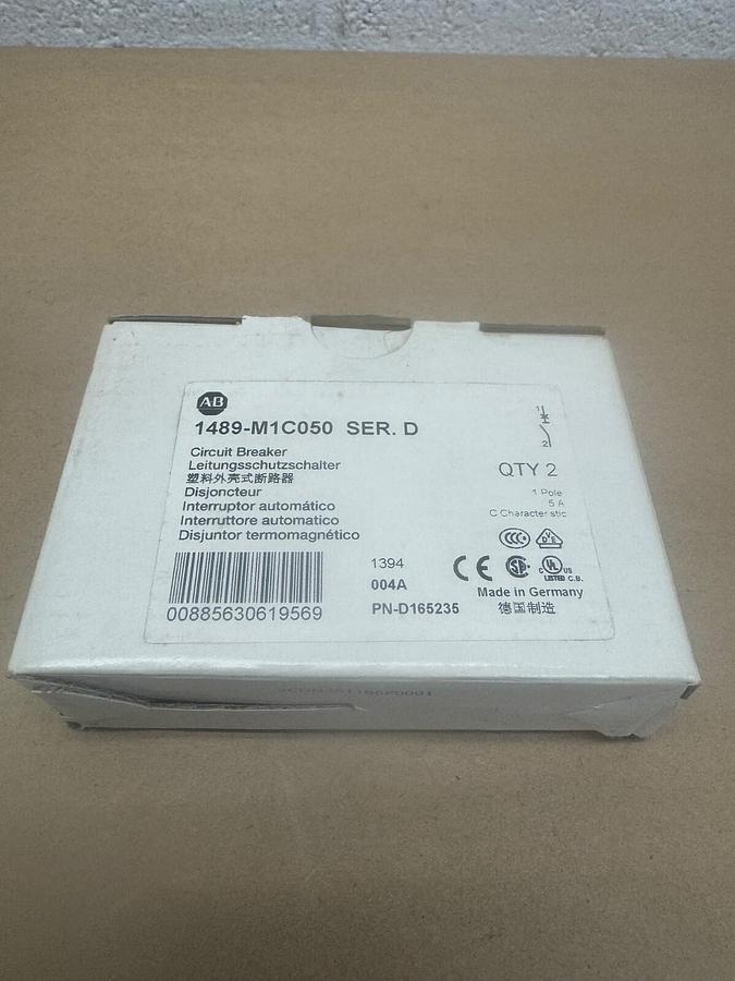 Used Allen Bradley 1489-M1C050 Miniature Circuit Breaker Qty 2 *NEW*
