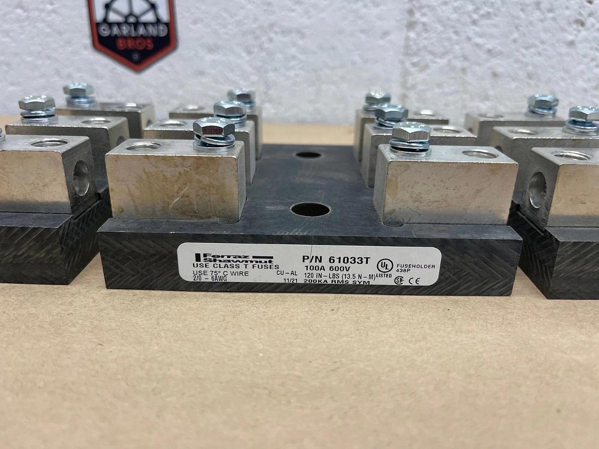 Used Ferraz Shawmut Mersen 61033T Fuse Block, 100A, 600V, Box of 3 *NEW*