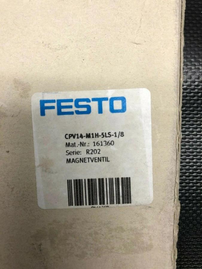 Used Festo CPV14-M1H-5LS-1/8 Solenoid Valve, 161360