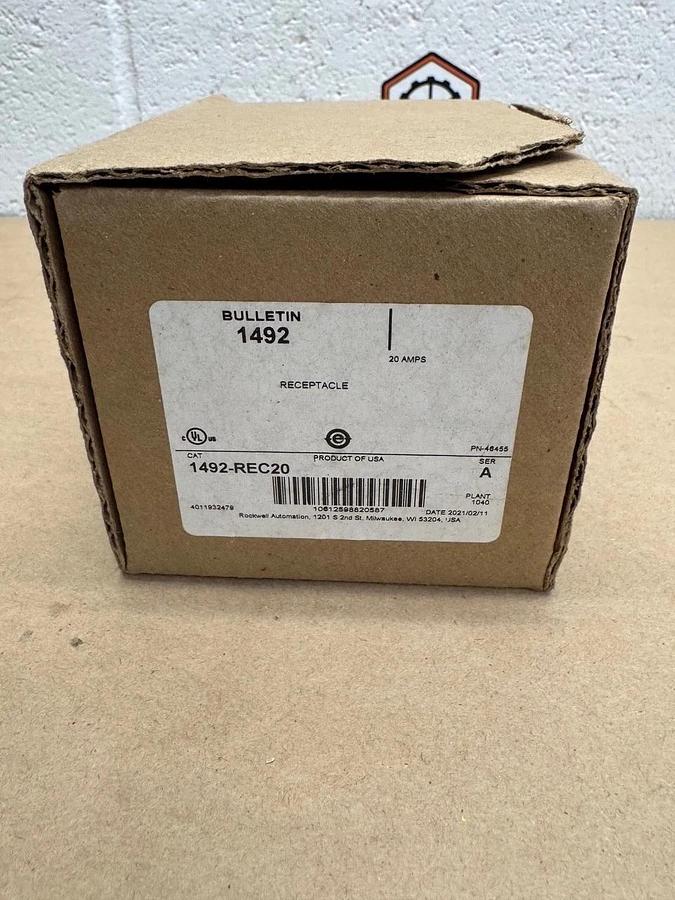Used Allen Bradley 1492-REC20 Receptacle, 20A *NEW*