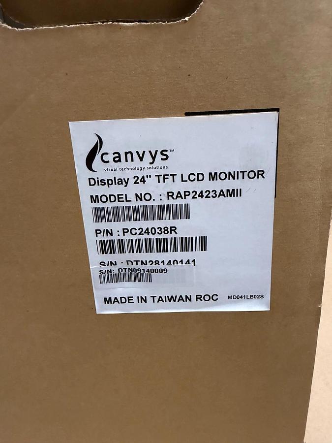 Used Canvys RAP2423AMII Display 24” TFT LCD Monitor *NEW*