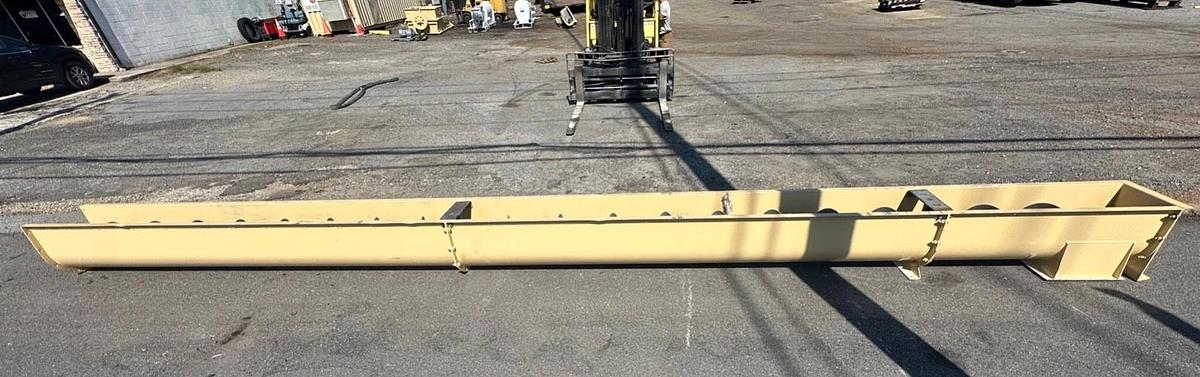 Used Industrial Screw Conveyor 51’ L, 16” Stick, 17” Trough, 15-1/2” Flights, 7.5Hp