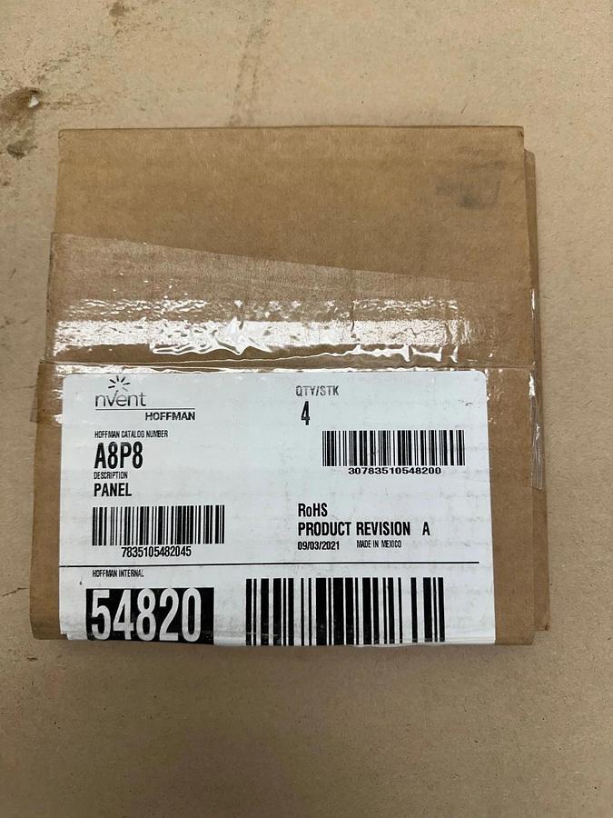 NVent Hoffman A8P8 Steel Plate Cover (Qty 4) *FACTORY SEALED*