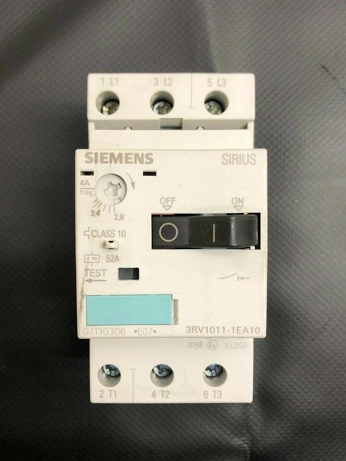 Used Siemens 3RV1011-1FA10 Manual Motor Starts (LOT of 6)