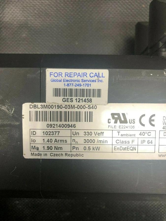 Danaher Motion DBL3MD00180-03M-000-540 Servo Motor