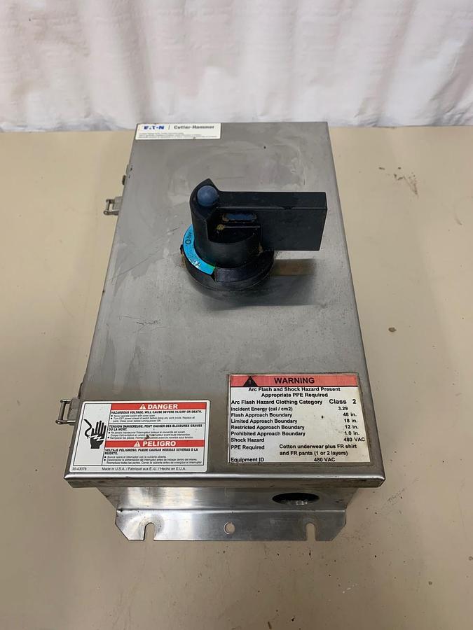 Used Eaton Cutler Hammer DR3080UD Rotary Disconnect Switch 600V 60Hz