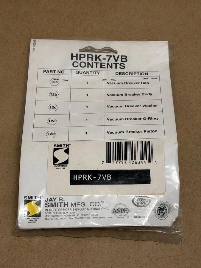 Used Smith HPRK-7VB Hydrant Parts Repair Kit
