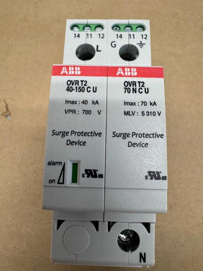 Used ABB OVR T2 1N 40-150 P TS U Surge Protective Device *NEW*