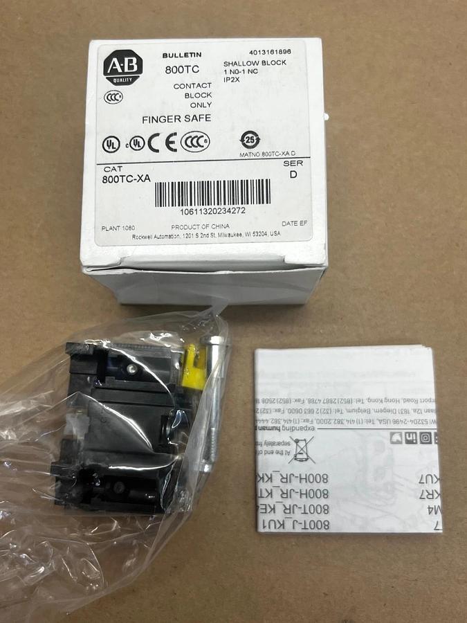 Used Allen Bradley 800TC-XA Shallow Block - Contact Block Only